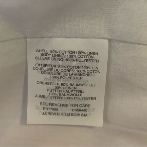 J Crew Unstructured Cotton/Linen Blazer - Picture 4 of 5